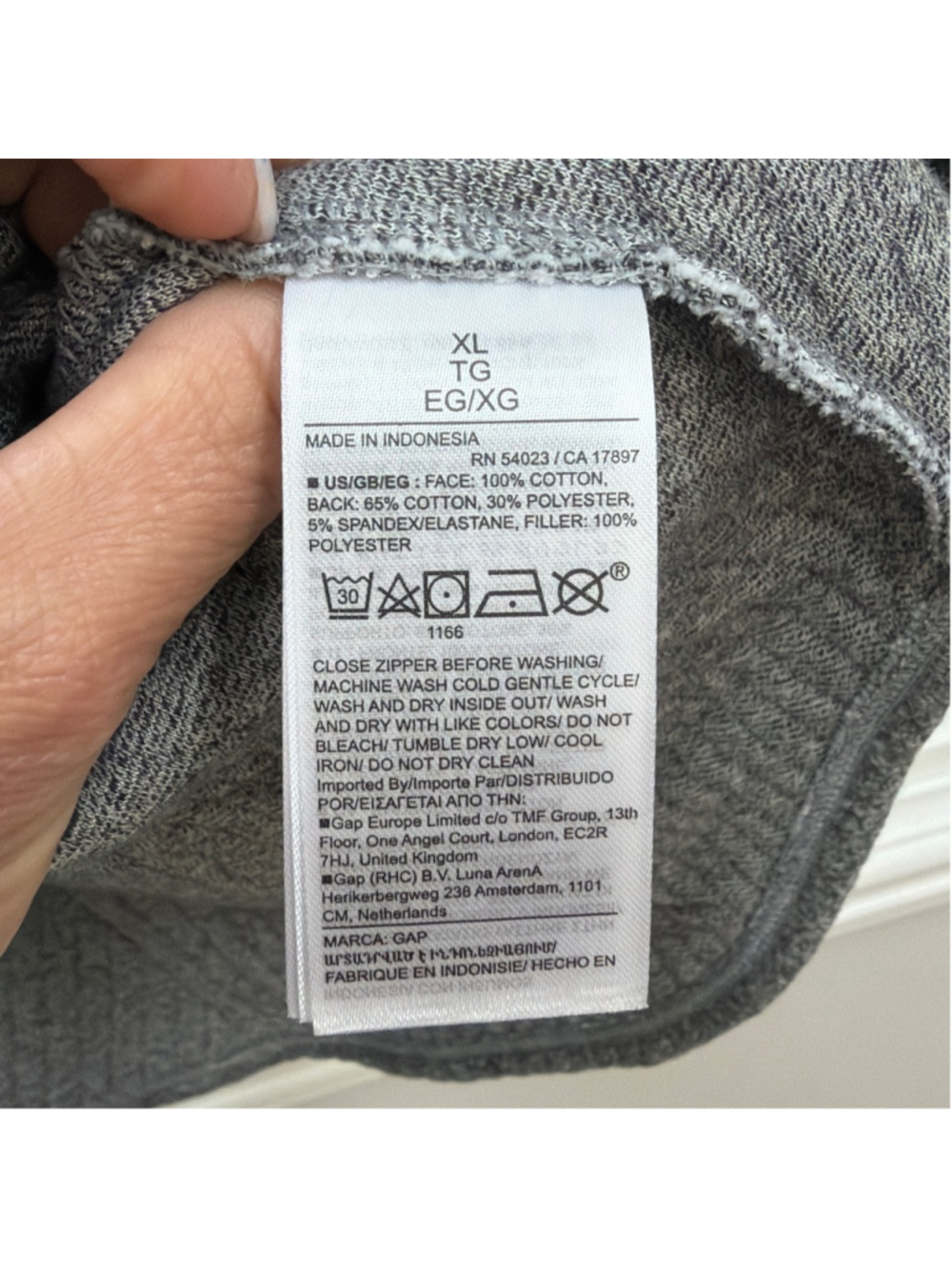 NWT Gap Fit Quilted Jacquard Half-Zip Pullover in Heather Gray Sz XL! - Picture 7 of 8